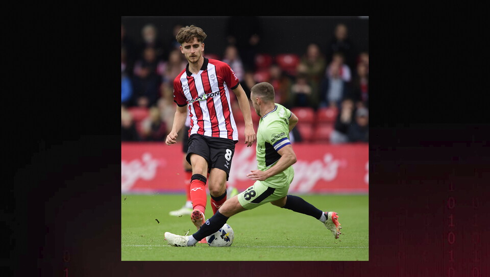 A match action photo from City's home game against Luton Town.