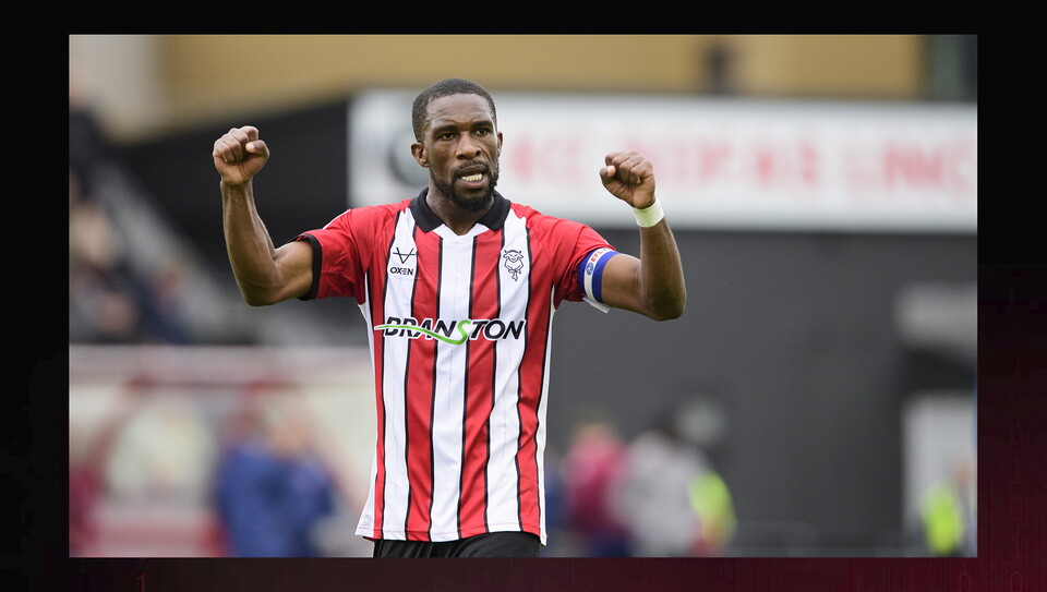A match action photo from City's home game against Luton Town.