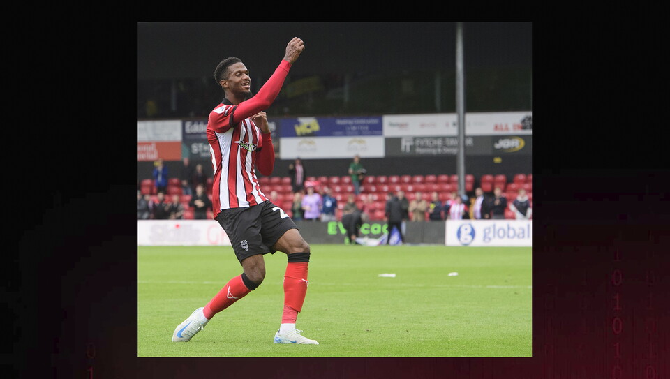 A match action photo from City's home game against Luton Town.