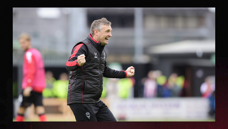 A match action photo from City's home game against Luton Town.