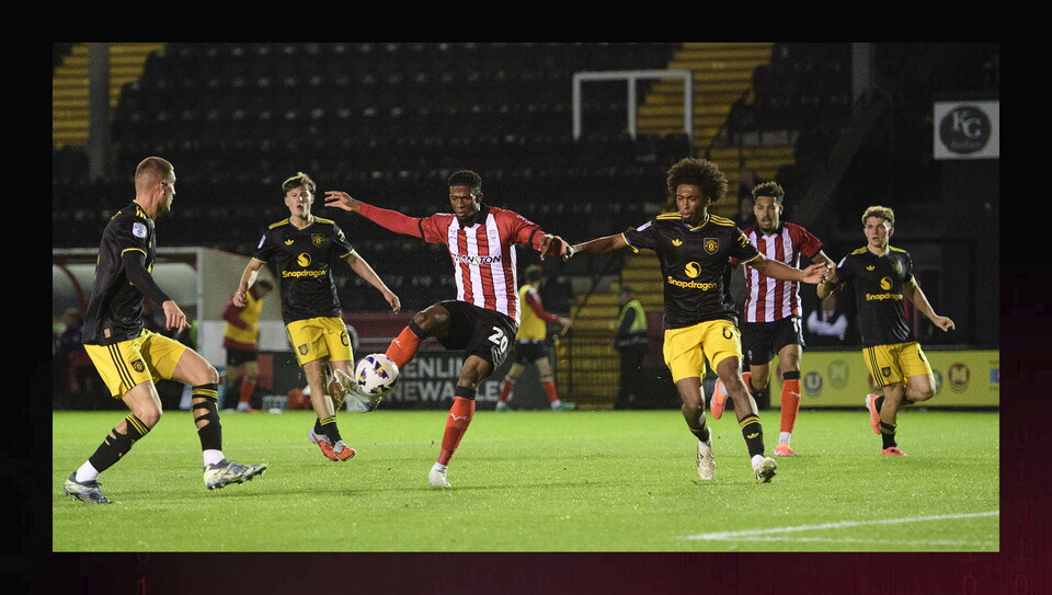 A match image from City's home game against Manchester United U21s