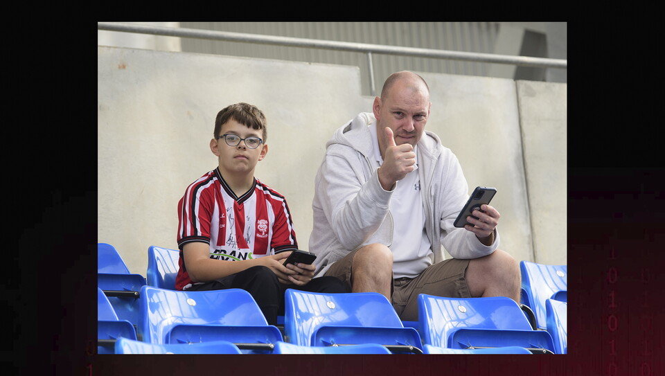 A fans image from City's game at Peterborough