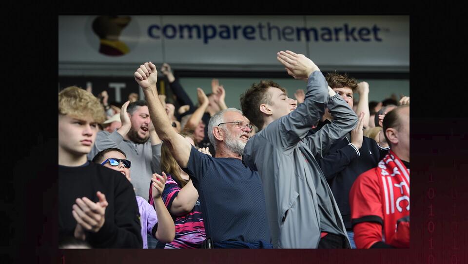 A fans image from City's game at Peterborough
