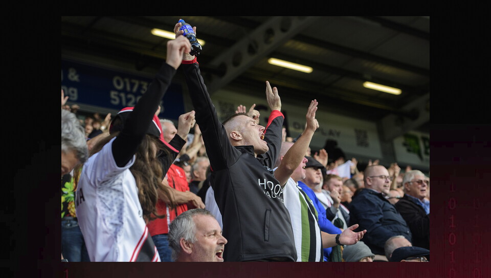 A fans image from City's game at Peterborough