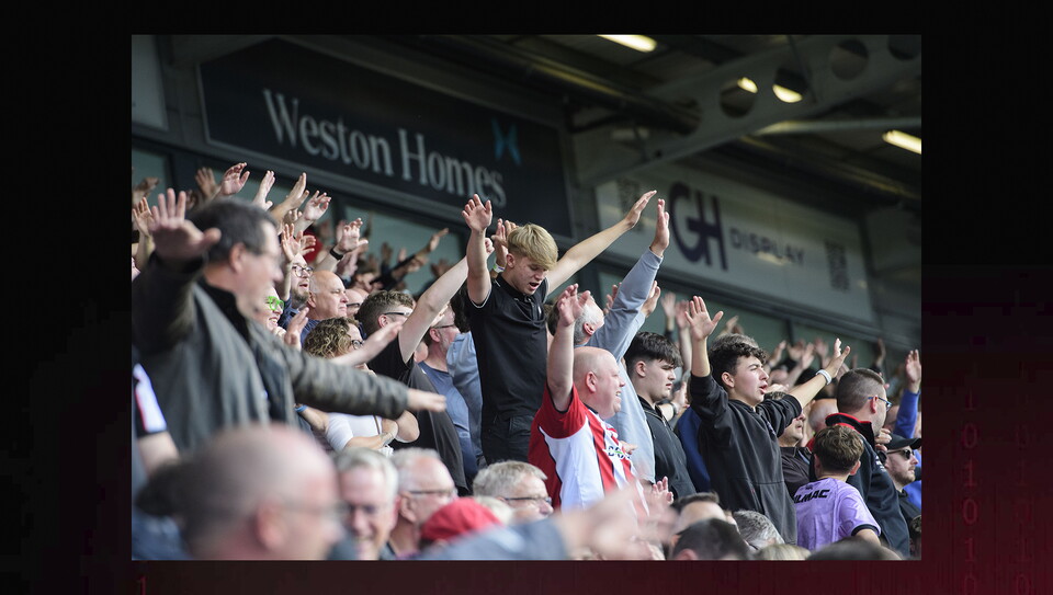A fans image from City's game at Peterborough