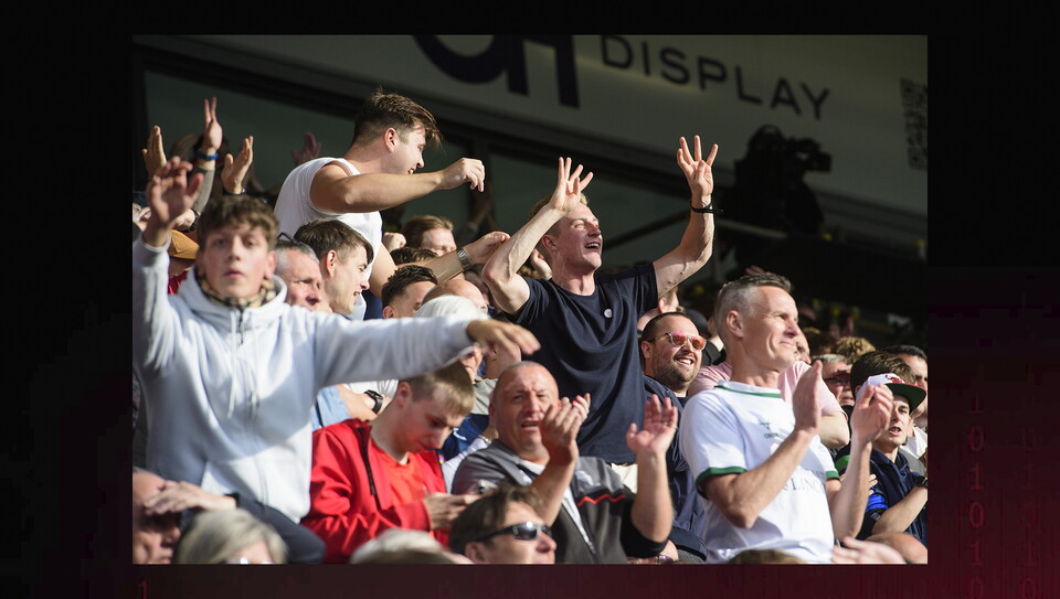 A fans image from City's game at Peterborough