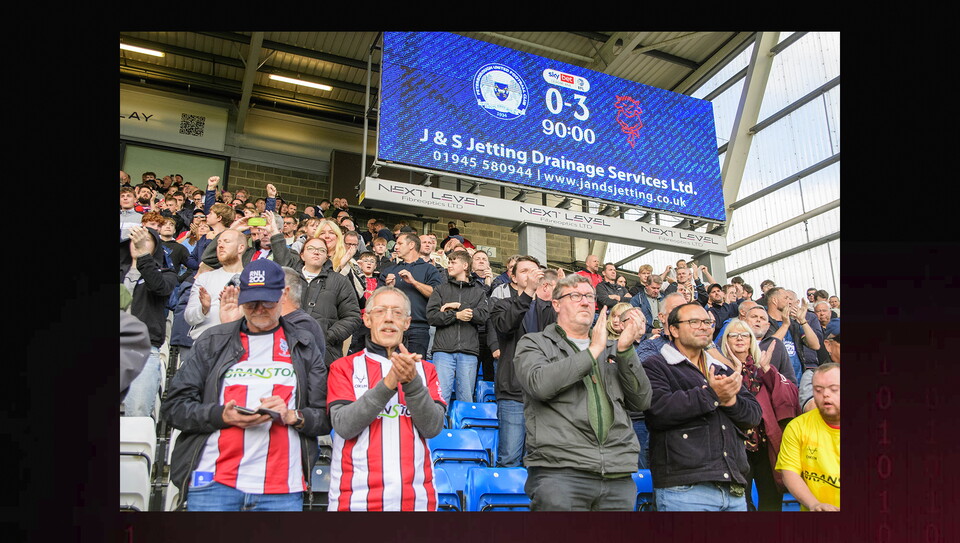 A fans image from City's game at Peterborough