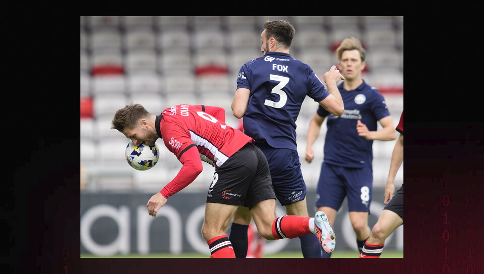 A match action image from City's home game against Wigan Athletic