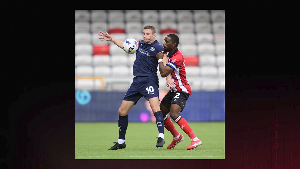 A match action image from City's home game against Wigan Athletic