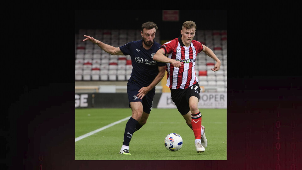 A match action image from City's home game against Wigan Athletic