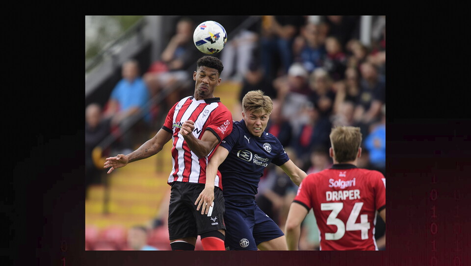 A match action image from City's home game against Wigan Athletic