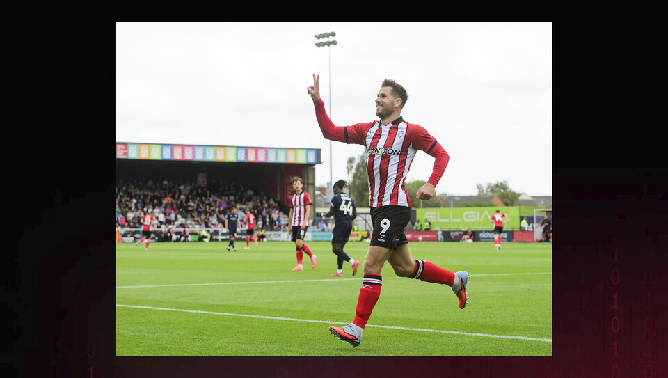 A match action image from City's home game against Wigan Athletic
