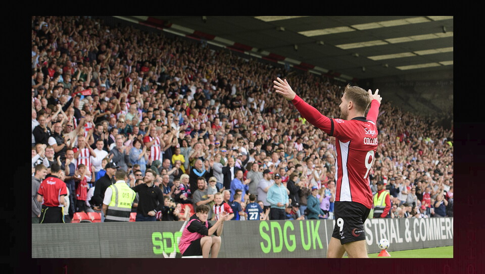 A match action image from City's home game against Wigan Athletic