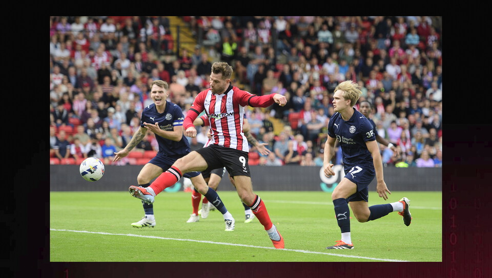 A match action image from City's home game against Wigan Athletic