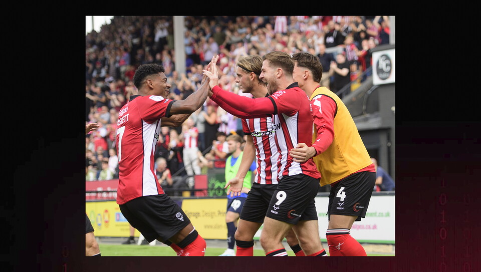A match action image from City's home game against Wigan Athletic