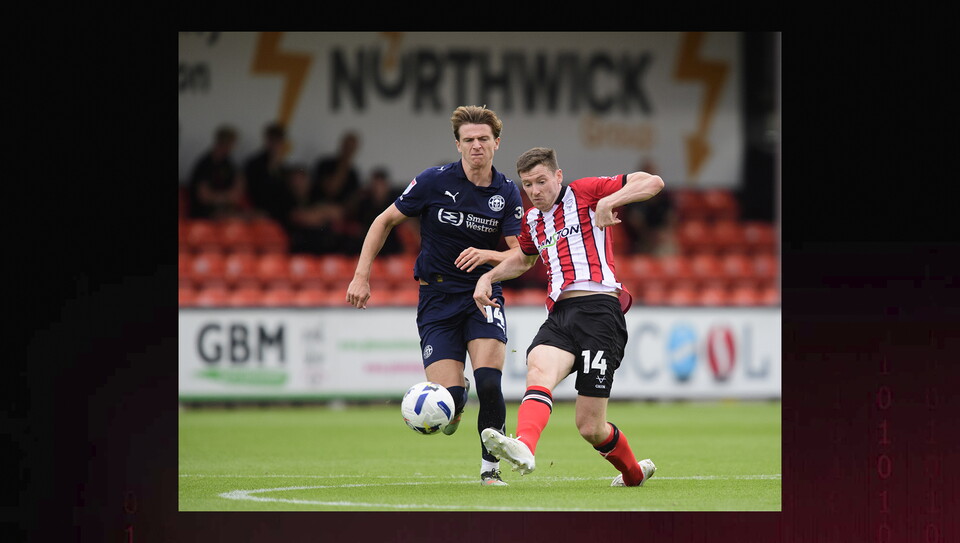 A match action image from City's home game against Wigan Athletic