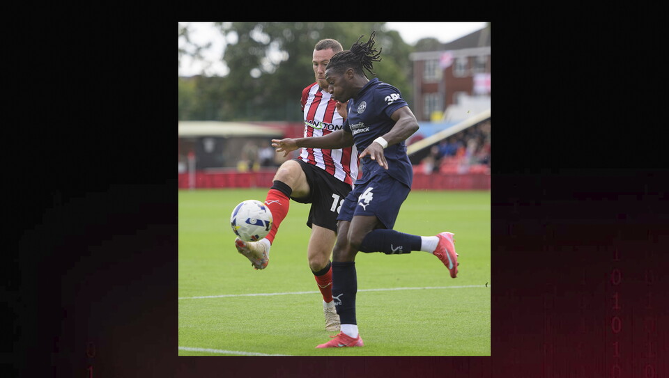 A match action image from City's home game against Wigan Athletic