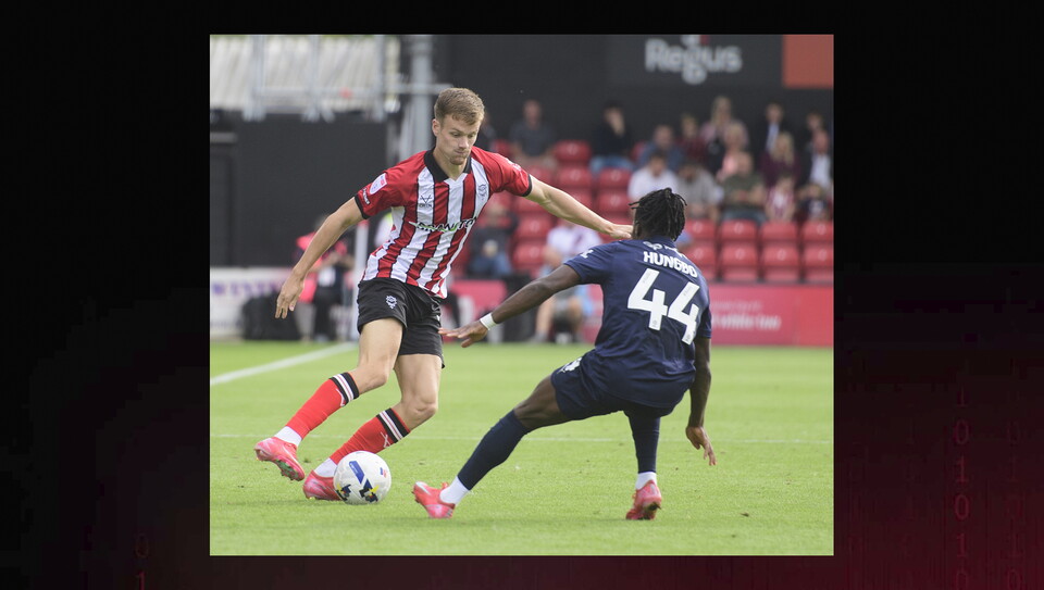 A match action image from City's home game against Wigan Athletic
