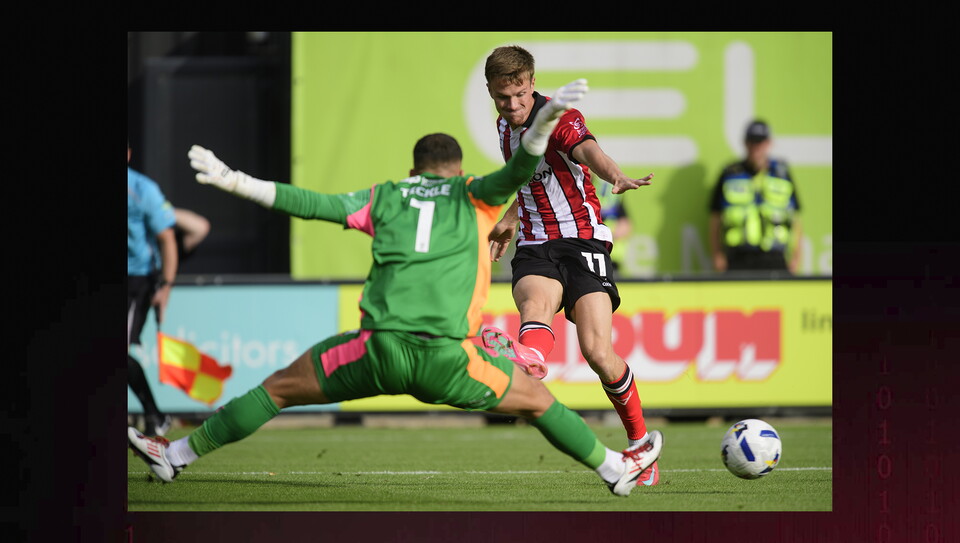 A match action image from City's home game against Wigan Athletic