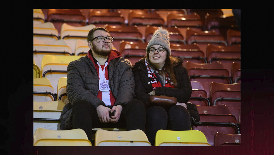 A fans image from the Imps’ away game at Bradford City
