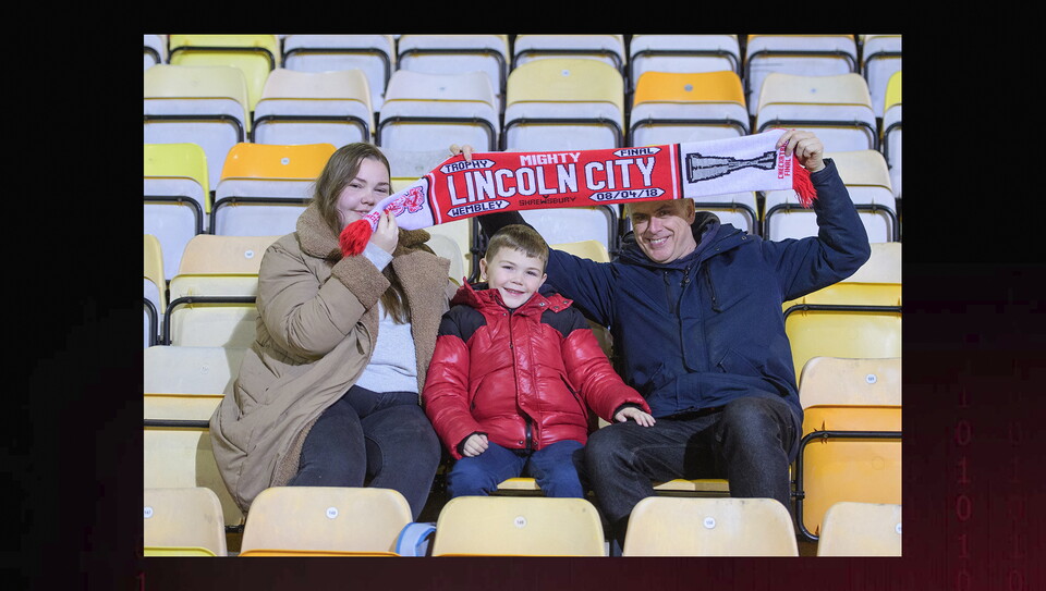 A fans image from the Imps’ away game at Bradford City