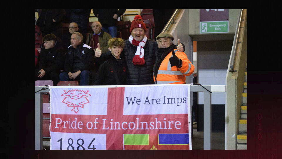 A fans image from the Imps’ away game at Bradford City