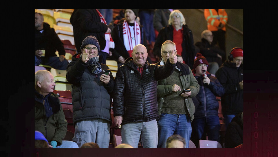 A fans image from the Imps’ away game at Bradford City