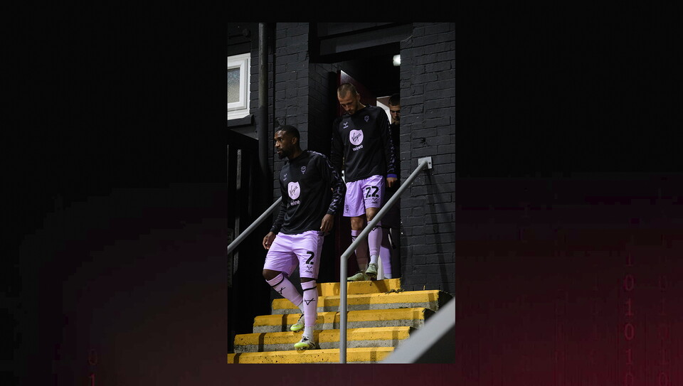 A match action image from the Imps’ away game at Bradford City