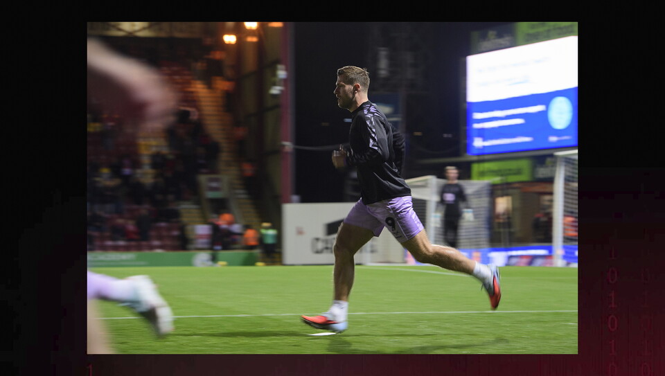 A match action image from the Imps’ away game at Bradford City