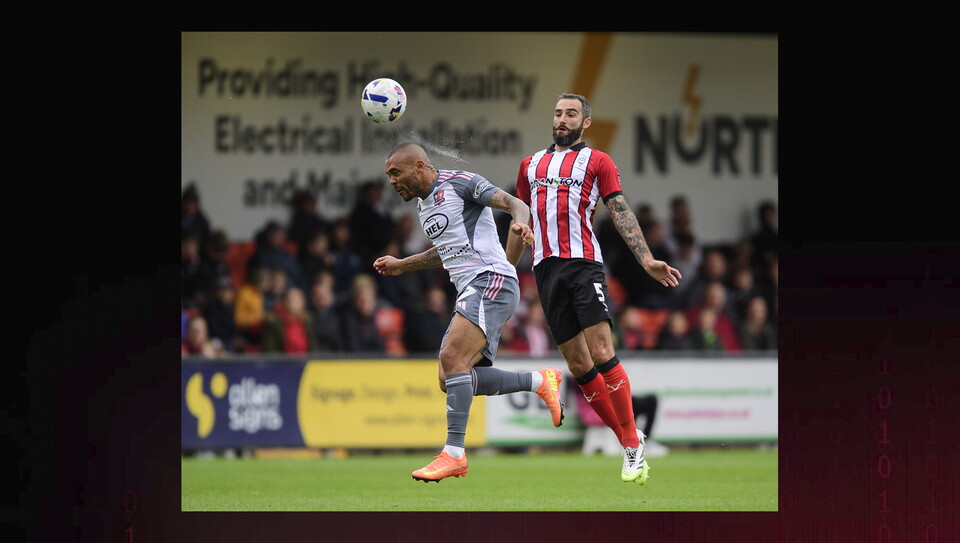 A match photo from City's home game against Exeter