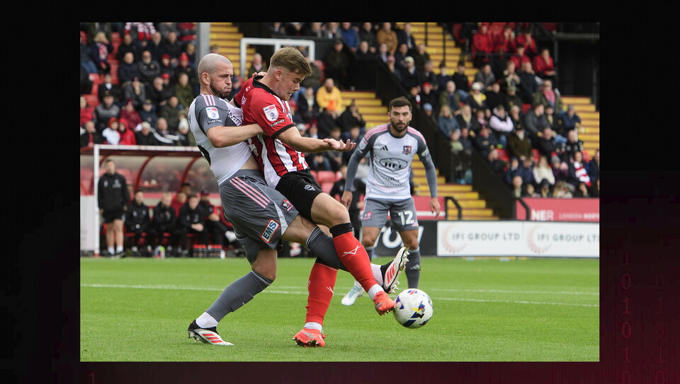 A match photo from City's home game against Exeter