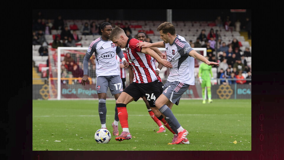 A match photo from City's home game against Exeter