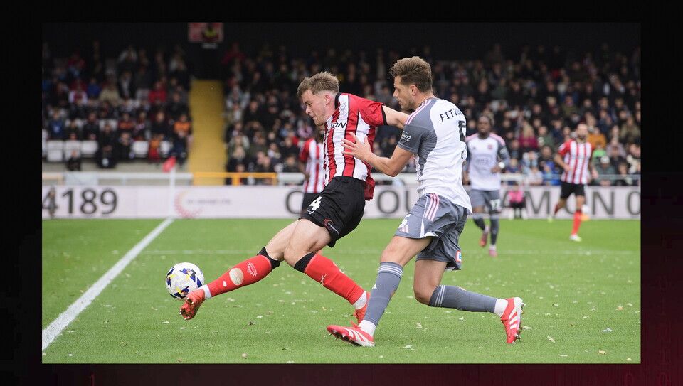 A match photo from City's home game against Exeter