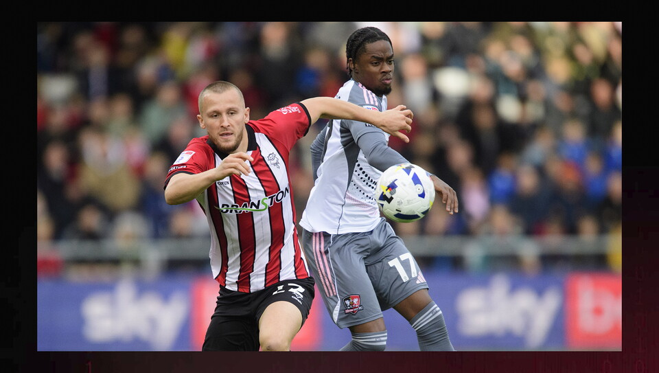 A match photo from City's home game against Exeter