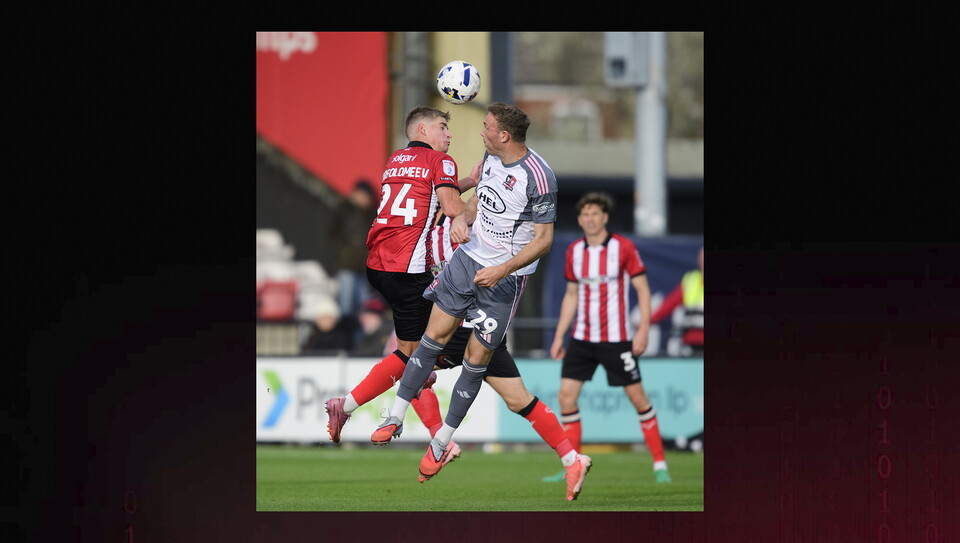 A match photo from City's home game against Exeter