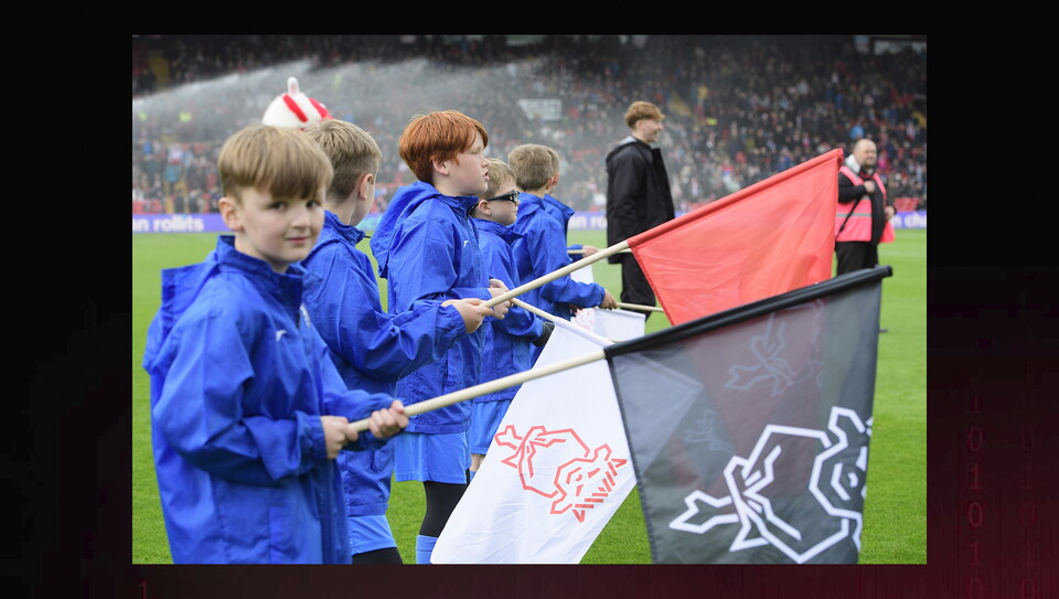 A matchday experience image from the Imps vs Exeter