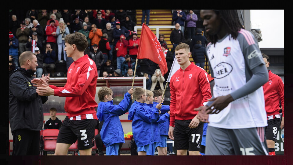 A matchday experience image from the Imps vs Exeter