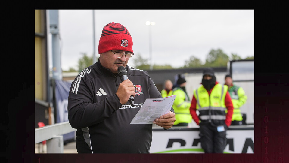 A fans photo from City's home game against Exeter