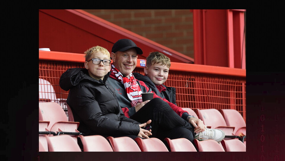 Fans watch Leyton Orient v Lincoln City
