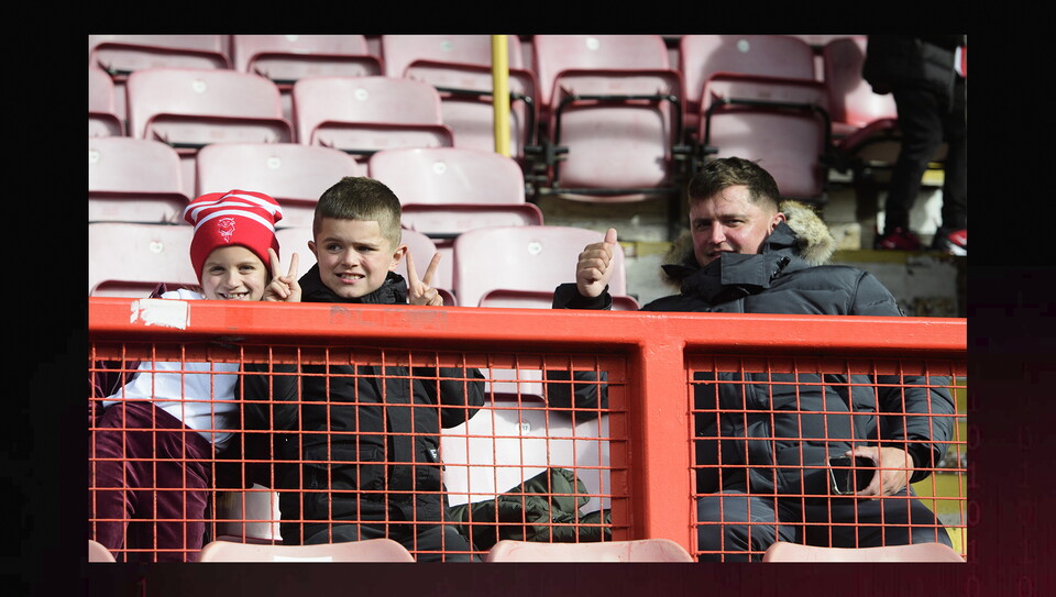 Fans watch Leyton Orient v Lincoln City