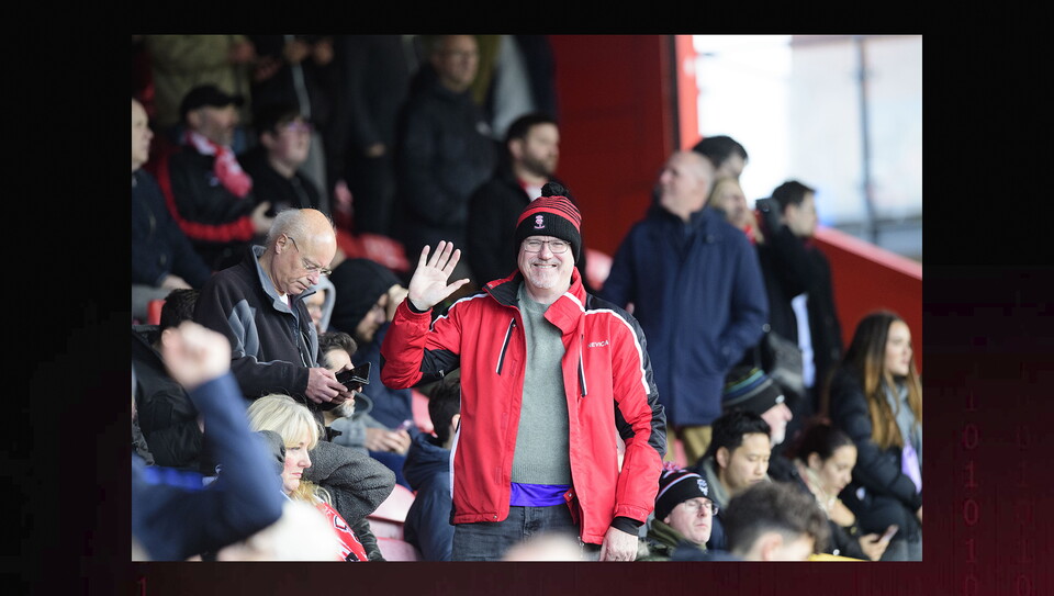 Fans watch Leyton Orient v Lincoln City