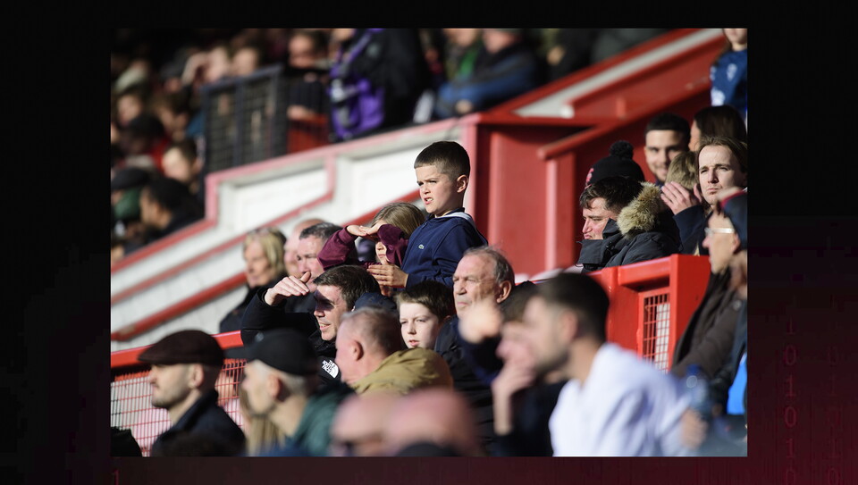 Fans watch Leyton Orient v Lincoln City