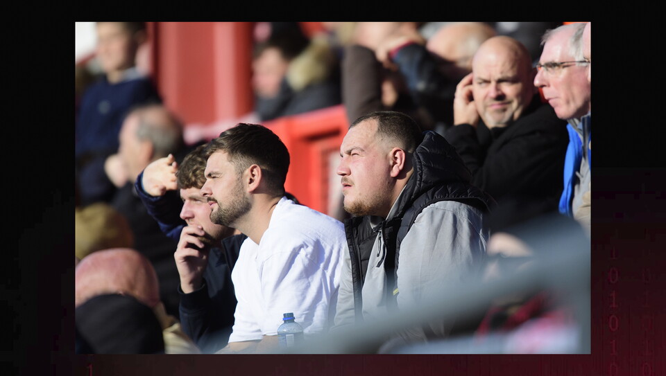 Fans watch Leyton Orient v Lincoln City