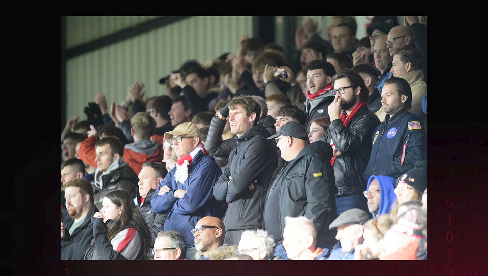 Fans watch Leyton Orient v Lincoln City