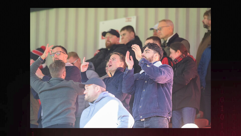 Fans watch Leyton Orient v Lincoln City