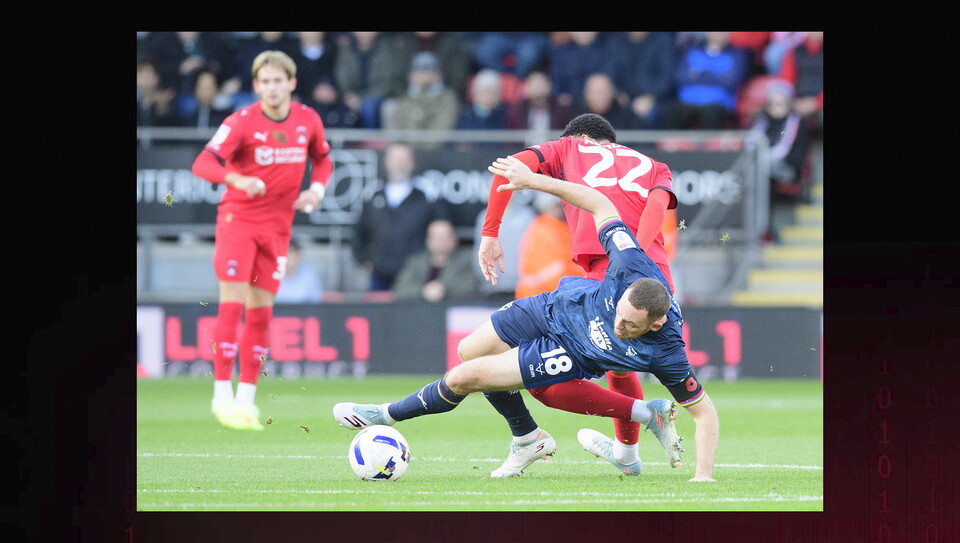 Action from Leyton Orient v Lincoln City