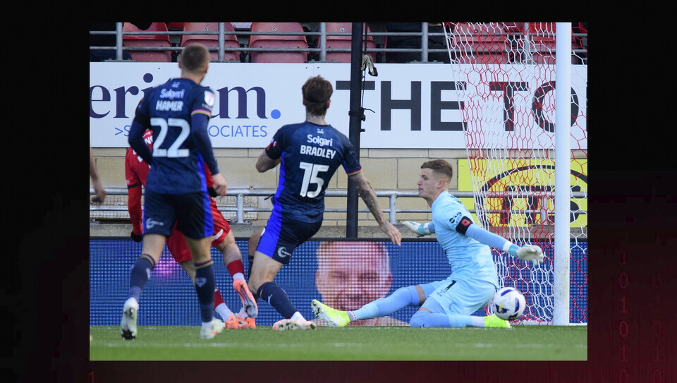 Action from Leyton Orient v Lincoln City