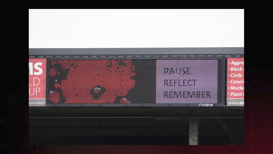 A remembrance image from City's home win over Stevenage