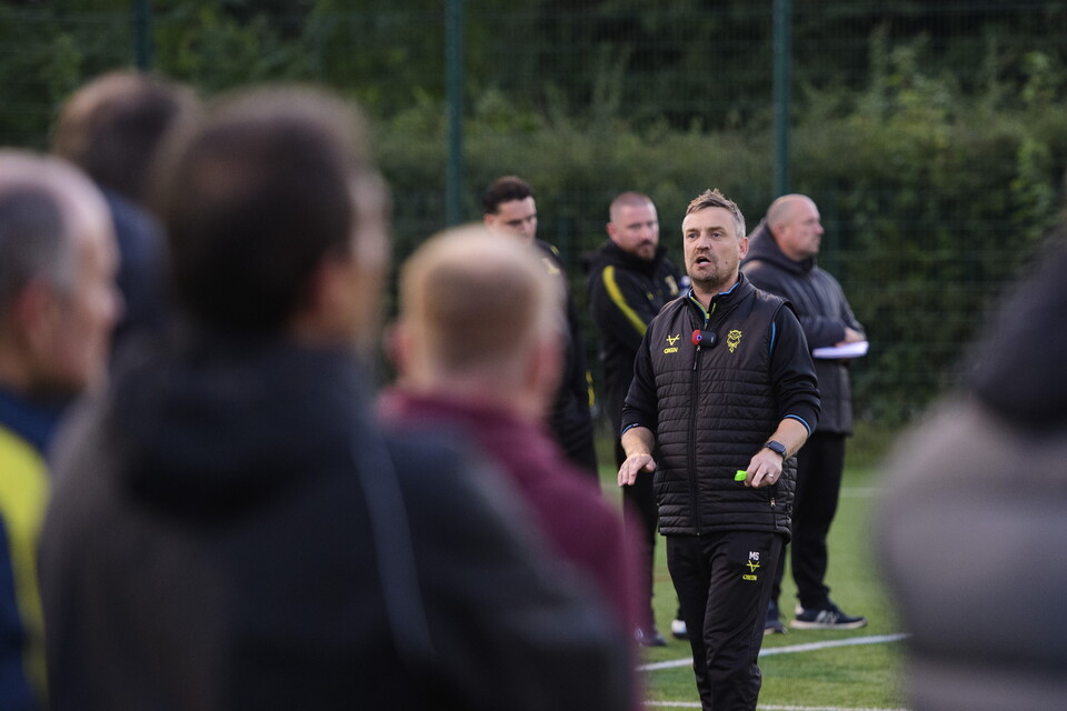 Michael Skubala takes a coaching session