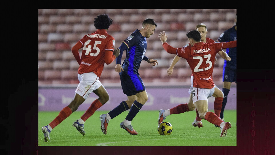 A match image from City’s 2-0 Vertu Trophy win at Barnsley 